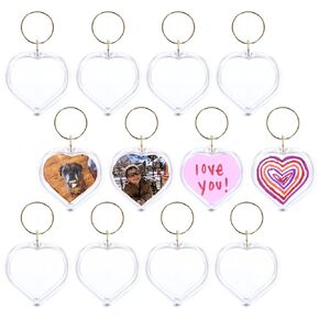 READY 2 LEARN Heart Key Rings - Set of 12 for Kids - Classroom Favors
