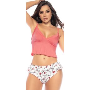 Mapalé by Espiral Women's 7535 Two Piece Pajama Set. Top and Shorts