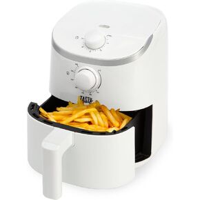 Tasty Personal Air Fryer, Healthier Meals in Minutes, Adjustable Temp Control up to 400°F, Easy-to-Use Design, Nonstick Basket and Tray Made without PFAS, PFOA, PFOS & PTFE, 900 Watts, 2-Quart, Aqua