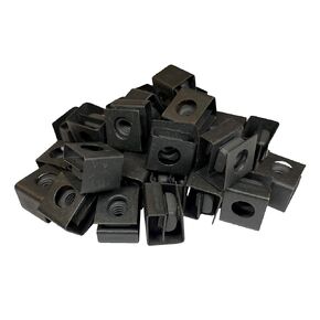 RackGold® Black 12-24 Slide-on Cage Nuts 25 Pack - USA Made