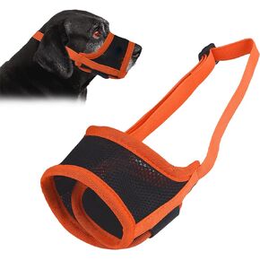 ChengFu Face Mask for Dogs, Dog Muzzle for Medium and Large Dogs, Adjustable Dog Respirator Muzzle, XL Dog Mask, Orange
