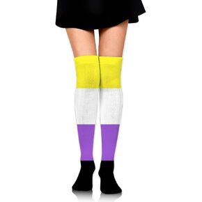 Pride Flag Women Thigh High Socks Over Knee Stockings Long Boot