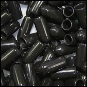 WidgetCo #10 Screw Thread Protectors, Covers Ends of Screws & Bolts, Slip On, Black (Qty 100)