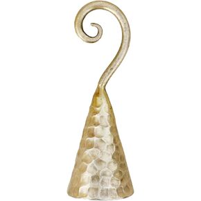 Living Ideas Spiral Candle Suffer Hand Forged Medieval Bell Candle Snuffer Blacksmith Hammered Candle Extinguisher Gift for Candle Lovers Classic Look Antique Brass Finish Wick Candlesnuffers