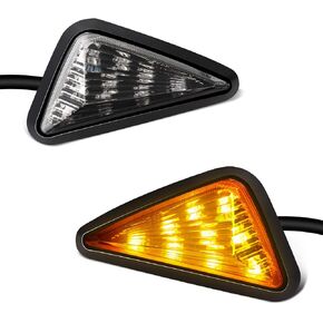 NTHREEAUTO Flush Mount Smoked LED Turn Signal Light, 12V Motorcycle Amber Indicators Compatible with Honda CBR, Yamaha YZF, Kawasaki, Suzuki GSXR