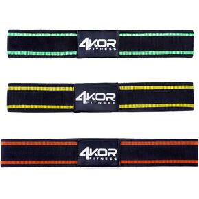 4KOR Fitness Resistance Loop Band Set, Perfect for Crossfit, Yoga, Physical Therapy, and Booty Building