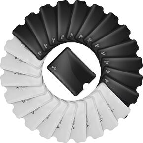 24 Pcs RFID Card Holder, RFID Blocking Sleeves, Credit Card Protector Identity Card Protectors RFID Wallet for Women Men Easily Into Your Wallet(12 Black+12 White)