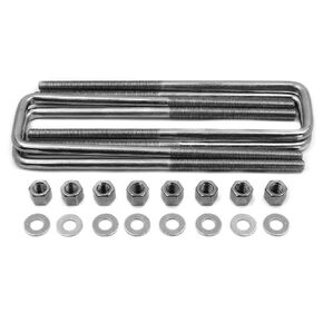 Axle U-Bolt Kits 8.75" Long Square U-Bolts 2.5 Wide Leaf Springs for 1988-2019 Chevy GMC Silverado 1500 C1500 Sierra 1500 35635