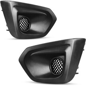 YITAMOTOR Fog Lights Compatible with 12-14 2012 2013 2014 Subaru Impreza Fog Lamps Replacement, Pair Matte Black Foglight Covers W/Insert Grille Replacement, Right & Left Fog Lamp Bezel