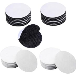 Adhesive Tape - 30PCS Sticky Back Hook Loop Dots - Double Sided Industrial Strength - Heavy Duty Rug Carpet Gripper Pad Mounting Tape for Wall Decor or Tools Hanging - Round 2 inch