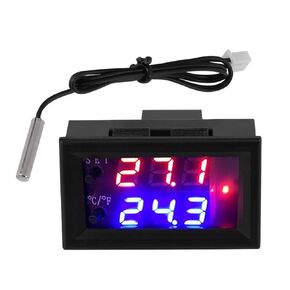 DC12V Temperature Controller Switch,Digital Microcomputer Thermostat with Sensor,Thermostat Built-in Micro-Computer Control