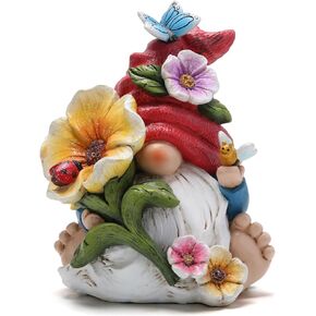 Hodao Gnome Figurine Decorations Indoor Home Decor Sweet Life Bee Gnome - The Sweetness and Warmth of Nature - Summer Garden Patio Gnome Sculpture Decorations (Bees gnome)