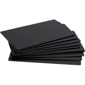 StayMax Anodized Aluminum Business Cards Blanks Metal Engraving Sheets Aluminum Blanks 10 Pack (Black)
