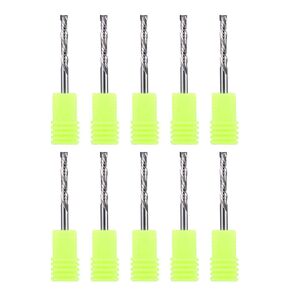 Spiral Router Bits Up Down Compression Bit 1/4 inch Cutting Diameter, 1" Cutting Length,1/4 inch Shank Solid Carbide CNC End Mill for Wood Carving Engraving Grinding Grooving