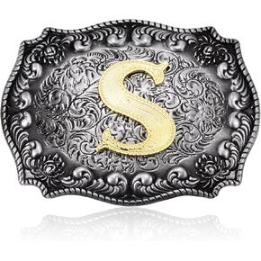 BBOTEN الحروف الأولية الغربية حزام مشبك ABCDEFG إلى Z كاوبوي الحروف الأبجدية حزام أبازيم للرجال والنساء in Kuwait