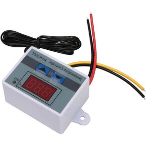 XH-W3001 Temperature Controller Thermostat Switch, Digital LED Programmable Incubator Heating Cooling Electronic Thermostat with Waterproof Sensor Probe 24V/110-220V Range from -50℃ to 110℃(24V)