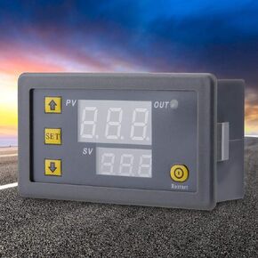 High Temp Alarm DC 12V 24V 220V W3230 Durable Digital Temperature Controller, LED Digital Temperature Controller,(12V red and Blue Display)