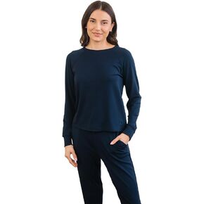Cozy Earth Women's Pullover Crew - Made from Viscose from Bamboo, Ultra-Soft, Temperature Regulating