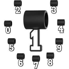Midtatus 5 Set Premium Silicone Number Pendants from 0-9 for Baseball Necklace