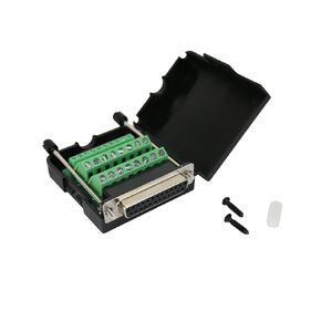 TwinkleBay DB25 Connector to Wiring Terminal Db25 Breakout Board Solder-Free (Female Adapter with Case)