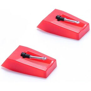 2 Pcs Record Player Needles Diamond Stylus Replacement Turntable Diamond Replacement Stylus Needles for Turntable Diamond Tip Needle for Vinyl Record Player Phonograph in Saudi Arabia