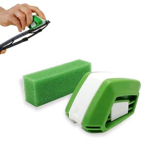 Fluher 1 PC Car Windshield Wiper Regroover, Waterproof ABS Vehicle Windshield Wiper Repair Tool Replacement Part, Universal Wiper Maintenance Restorer Accessories for Truck SUV Car (Green)