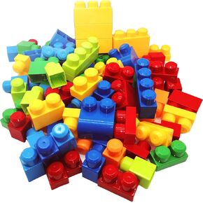 STJOYOPY 88PCS Big Building Blocks with Blue Building Bag Educational STEM Toys Gift for Kids and Toddlers