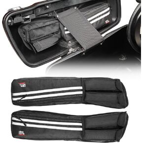 KEMIMOTO Saddlebag Lid Organizers 2 Pack Compatible with 2014-2023 2024 Touring Street Glide Road King Road Glide Electra Glide FLT FLH, Black