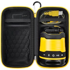 حافظة متوافقة مع DEWALT DCR008/ لمكبرات صوت Bluetooth Sony SRS-XB13 - حقيبة تخزين لمكبر صوت موقع العمل القابل لإعادة الشحن USB-C - تتضمن حزامًا وإبزيمًا وكابل شحن سريع - الصندوق فقط in Kuwait