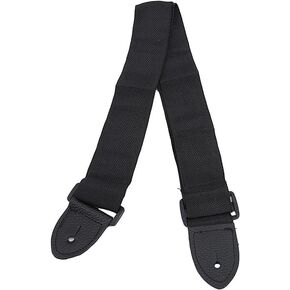 Black Firecolor Black Guitar Strap with Lock Button Vintage Sturdy Bass Strap Portable Music Accessories for Outdoor Performances Straps and Strap Locks