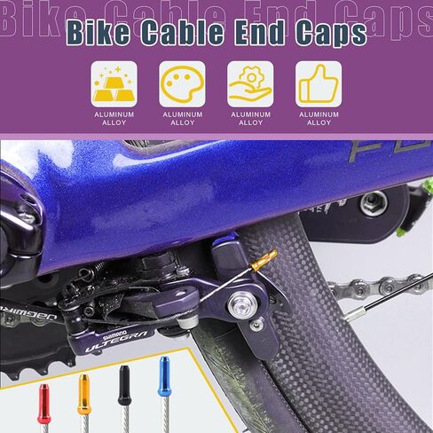 Swpeet 25Pcs Heavy Duty Cable Cutter and Alloy Cable End Crimps Brake Cable Tips with 4mm Derailleur End Caps and 5mm Bicycle Bike Brake Cable Tips Caps Assortment Kit for All Kinds of Bicycles in Saudi Arabia