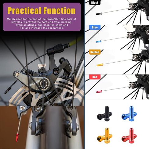 Swpeet 25Pcs Heavy Duty Cable Cutter and Alloy Cable End Crimps Brake Cable Tips with 4mm Derailleur End Caps and 5mm Bicycle Bike Brake Cable Tips Caps Assortment Kit for All Kinds of Bicycles in Saudi Arabia