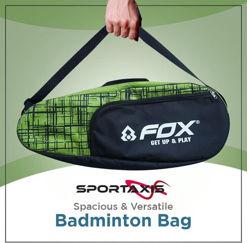 حقيبة أدوات مضارب تنس الريشة/التنس من سبورتاكسيس - ما يصل إلى 6 مضارب، حجرة للأحذية والهاتف، أشرطة كتف مزدوجة مبطنة - حقيبة حمل ممتازة لرياضات المضرب in Kuwait