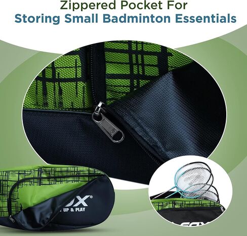 حقيبة أدوات مضارب تنس الريشة/التنس من سبورتاكسيس - ما يصل إلى 6 مضارب، حجرة للأحذية والهاتف، أشرطة كتف مزدوجة مبطنة - حقيبة حمل ممتازة لرياضات المضرب in Kuwait