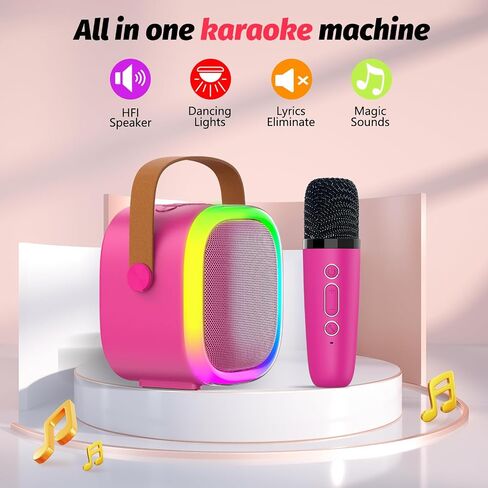 Karaoke Microphone Machine for Kids Adults, 4-12 Years Old Girls Christmas Birthday Gift for Girls and Boys, Karaoke Toys for Ages 4, 5, 6, 7, 8, 9, 10, 12 +Year Old Family Home Party (Blue) in Saudi Arabia