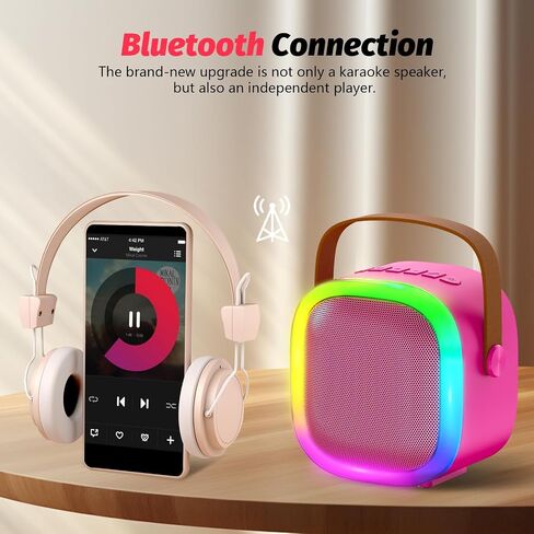 Karaoke Microphone Machine for Kids Adults, 4-12 Years Old Girls Christmas Birthday Gift for Girls and Boys, Karaoke Toys for Ages 4, 5, 6, 7, 8, 9, 10, 12 +Year Old Family Home Party (Blue) in Saudi Arabia