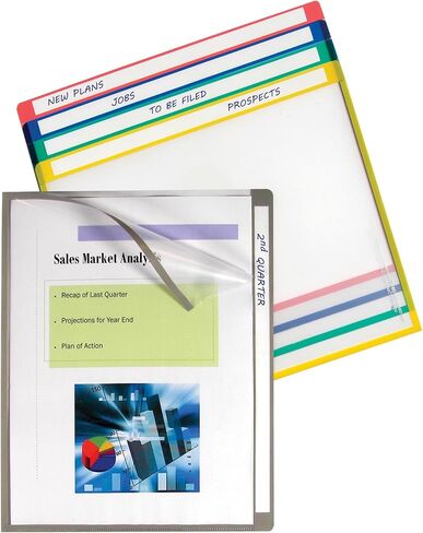 C-Line Write-On Project Folders, Heavyweight Poly, Assorted Colors, 8.5 x 11 Inches, 25 per Box (62160) in Saudi Arabia
