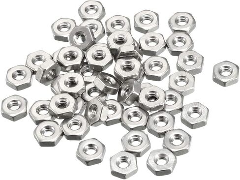 uxcell Hex Nuts, 6#-32 Fine Thread Hexagon Nut, Stainless Steel 304, Pack of 50 in Saudi Arabia