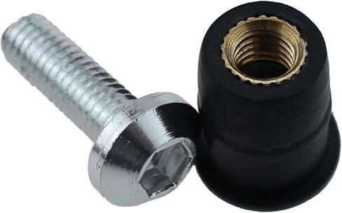 RLECS 6PCS Metric M5 Neoprene Well Nut with Rubber Washer and 18MM Stainless Steel Screw Nut Length 13MM/0.5Inch Suitable for Motorbike Kayak Boat and Mechanical Equipment in Saudi Arabia