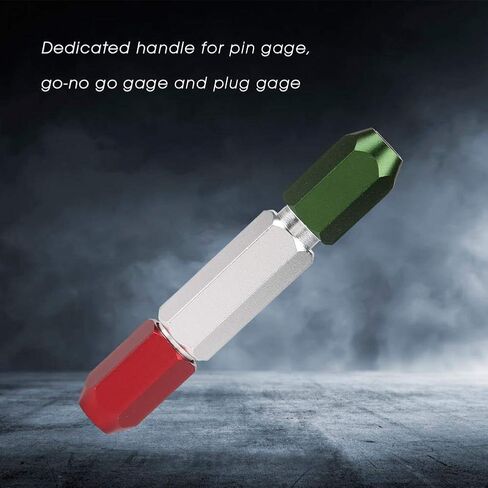 Kadimendium دبوس غيج مقبض لا يوجد مقياس مقبض مزدوج نهاية سبائك الألومنيوم مقبض الأدوات الصناعية الملحقات لمقياس التوصيل (6-7 مم) in Kuwait