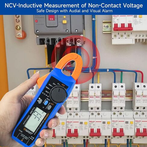 OWON CM2100B Bluetooth Digital Clamp Meter Auto Range 20000 Counts AC/DC Resistance Capacitance Tester Multiple Measurement Functions NCV VFC Diode Overload Protection True RMS Multimeter in Saudi Arabia