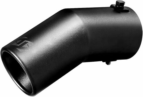 Black Exhaust tip - Fit 1.5 to 2 Inch Exhaust Tail Pipe Diameter- Black Coated Stainless Steel - Car Muffler Tips in Saudi Arabia