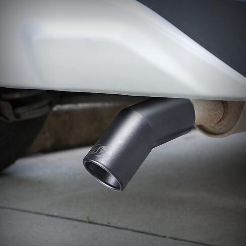 Black Exhaust tip - Fit 1.5 to 2 Inch Exhaust Tail Pipe Diameter- Black Coated Stainless Steel - Car Muffler Tips in Saudi Arabia