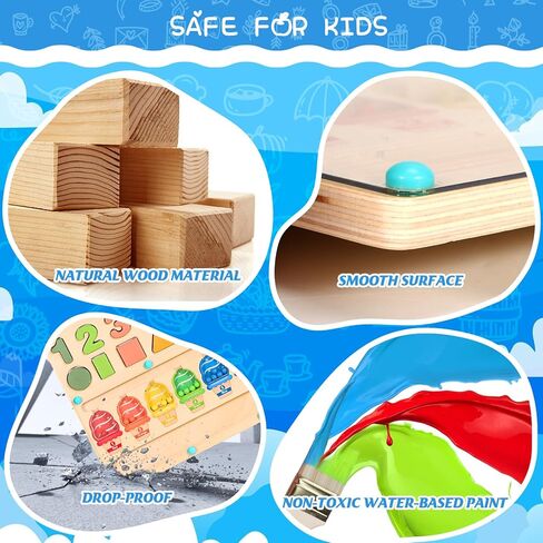 Montessori Toys for 3 Year Old Toddlers: 4 in 1 Learning Resources Toys Magnetic Color and Number Maze Wooden Puzzle Board Shape Sorting Game Activities for Kids Birthday Gifts for Boys Girls Age 3 4 in Kuwait