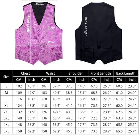 Mens Shiny Paisley Printed Vest Tie Set Business Suit Waistcoat Formal Flower Silk V-Neck 5PCS for Tuxedo or Wedding in Saudi Arabia