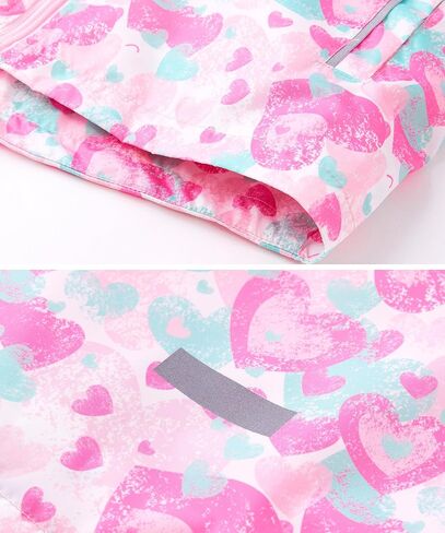 LUCKYLUAN Girls Boys Hooded Windproof Jacket Patterned Fleece Lined Outerwear in Saudi Arabia