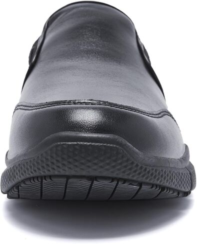 XUVUVJU Men's Leather Non Slip Food Service Shoes Comfortable Lightweight Slip Resistant Chef Shoes for Kitchen,Restaurant,Hospital in Saudi Arabia
