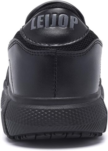 XUVUVJU Men's Leather Non Slip Food Service Shoes Comfortable Lightweight Slip Resistant Chef Shoes for Kitchen,Restaurant,Hospital in Saudi Arabia