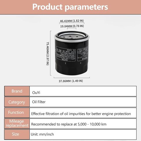 Oil Filter for POLARIS SPORTSMAN 500 HO 4X4 500 2002-2003/MAGNUM 425 4X4 427 1995-1998 in Saudi Arabia