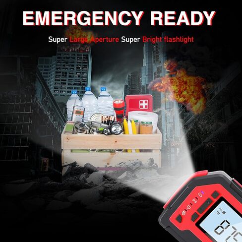 راديو الطوارئ راديو تنبيه الطقس راديو الطاقة الشمسية راديو كرنك اليد AM/FM/NOAA راديو الطقس للمنزل والخارج، مصباح يدوي LED، مقبس سماعة الأذن، فتاحة زجاجات in Kuwait